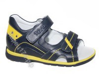 Сандалии "Тотта" для мальчика, артикул 0215/1-2/65 синий/желтый -  Интернет- магазин детской обуви Ларец174.рф, Копейск